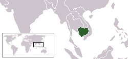 locatie Cambodja