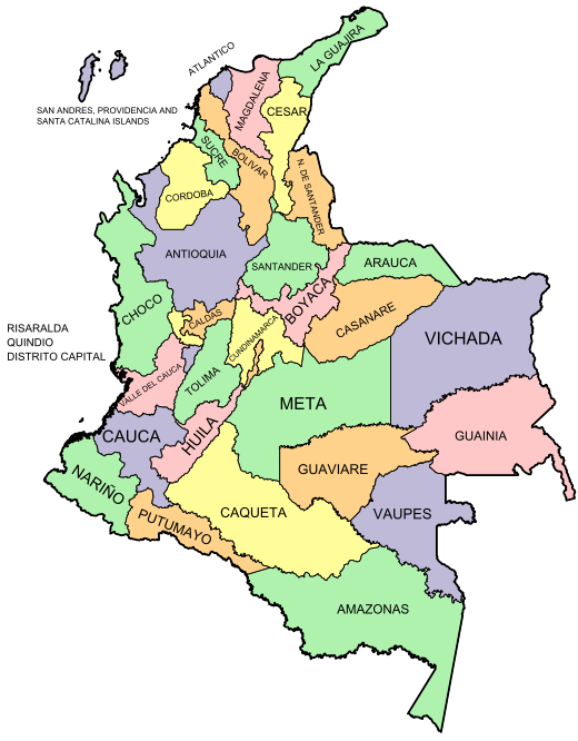 Departementen Colombia
