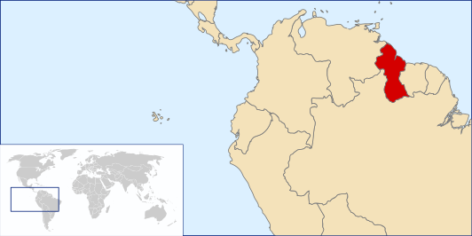 locatie Guyana