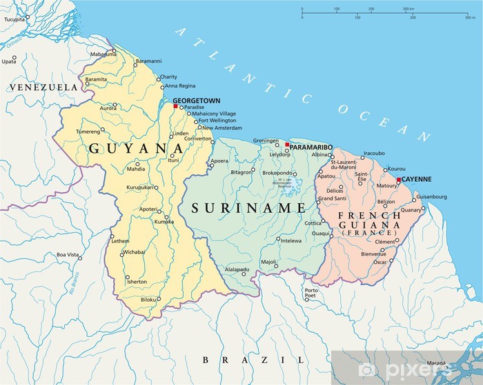 Guyana, Suriname en Frans-Guyana