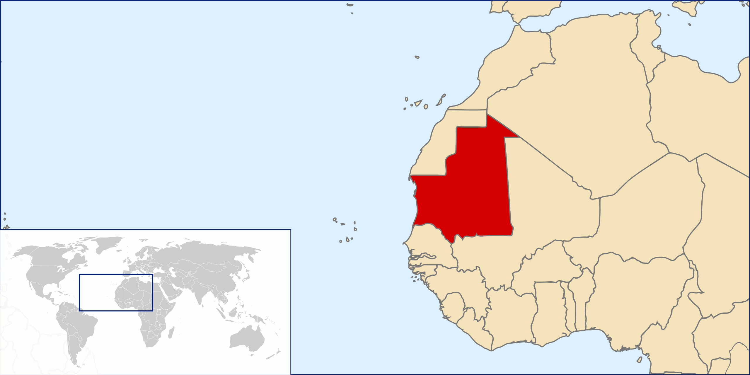 locatie Mauritani&euml;