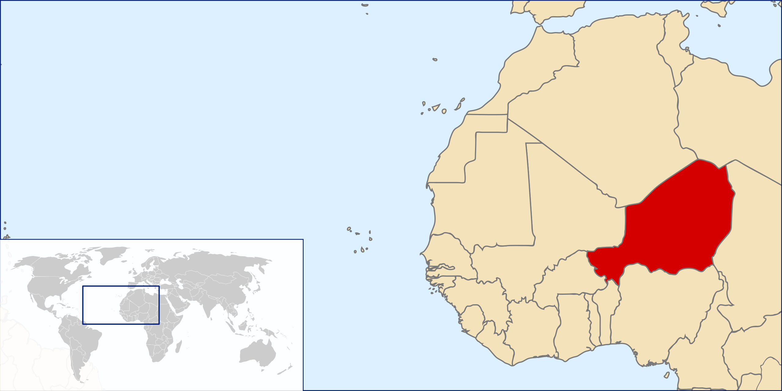 locatie Niger