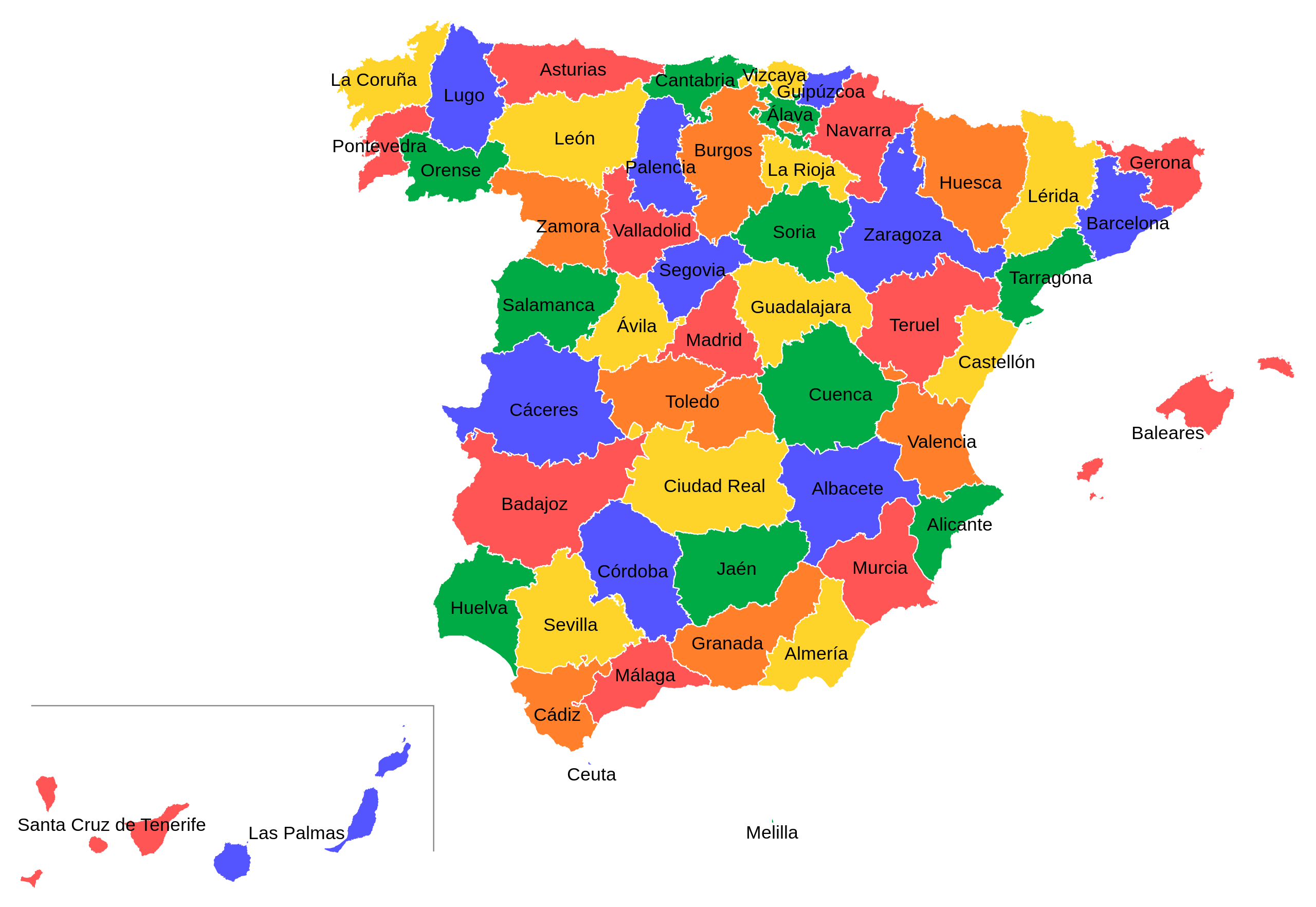 Provincies in Spanje